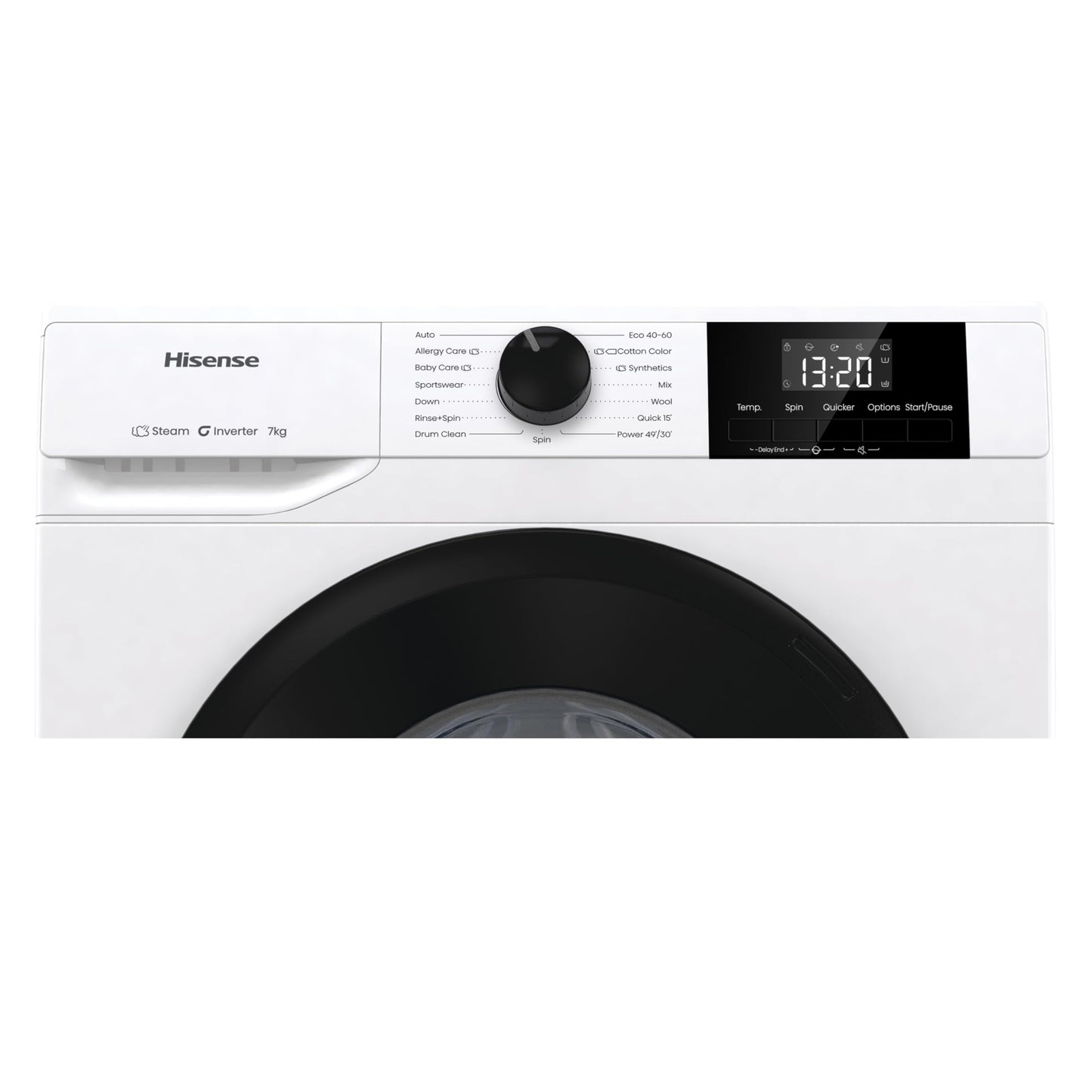 Hisense WF1G7021BW Freestanding 7 KG-Front Load Durable Inverter Washing Machine, Steam Wash-Quick Wash-15
