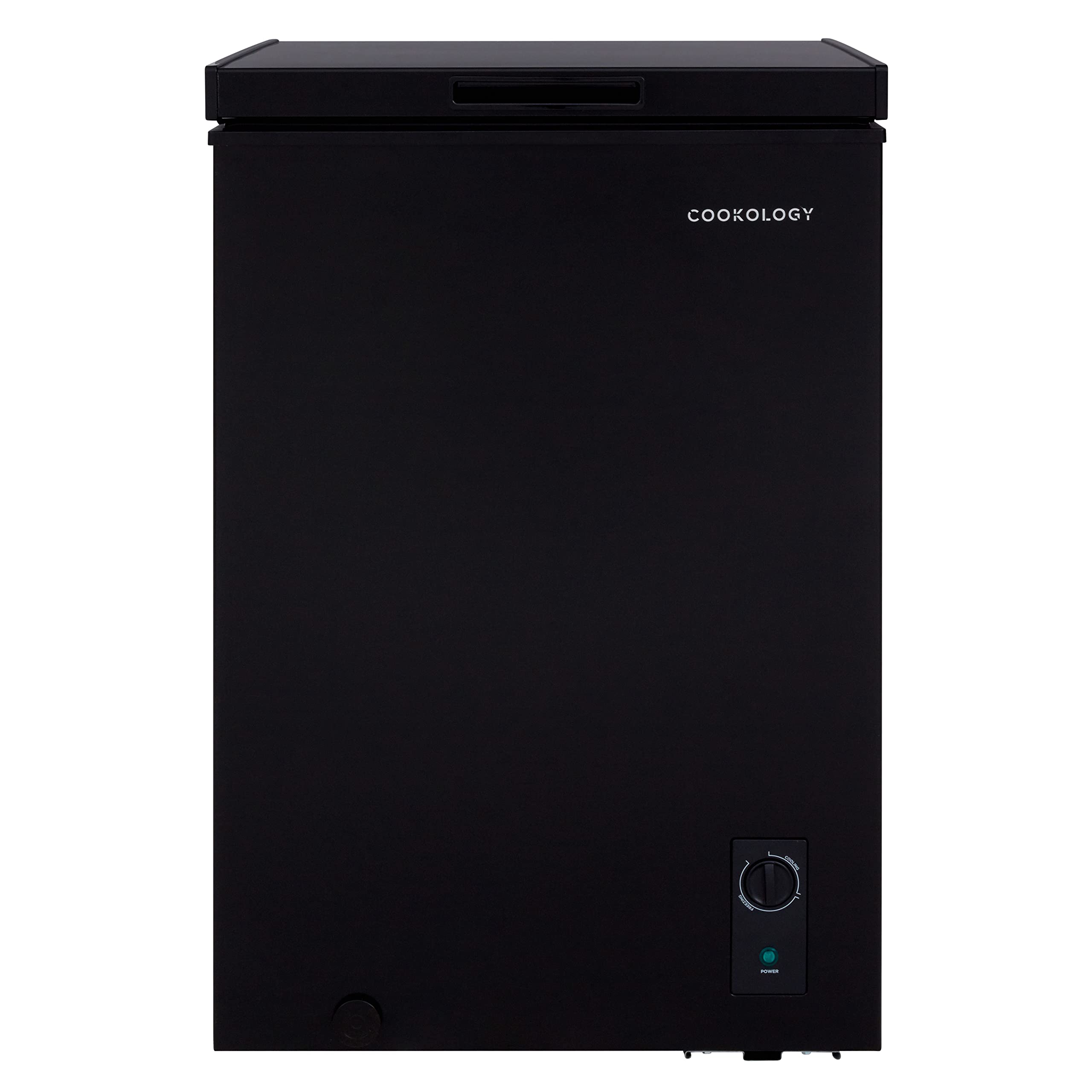Cookology 99L Freestanding Chest Freezer - For Kitchens, Outbuildings & Garages - Adjustable Feet & Temperature Controls - 4 Star Freezer Rating - Black