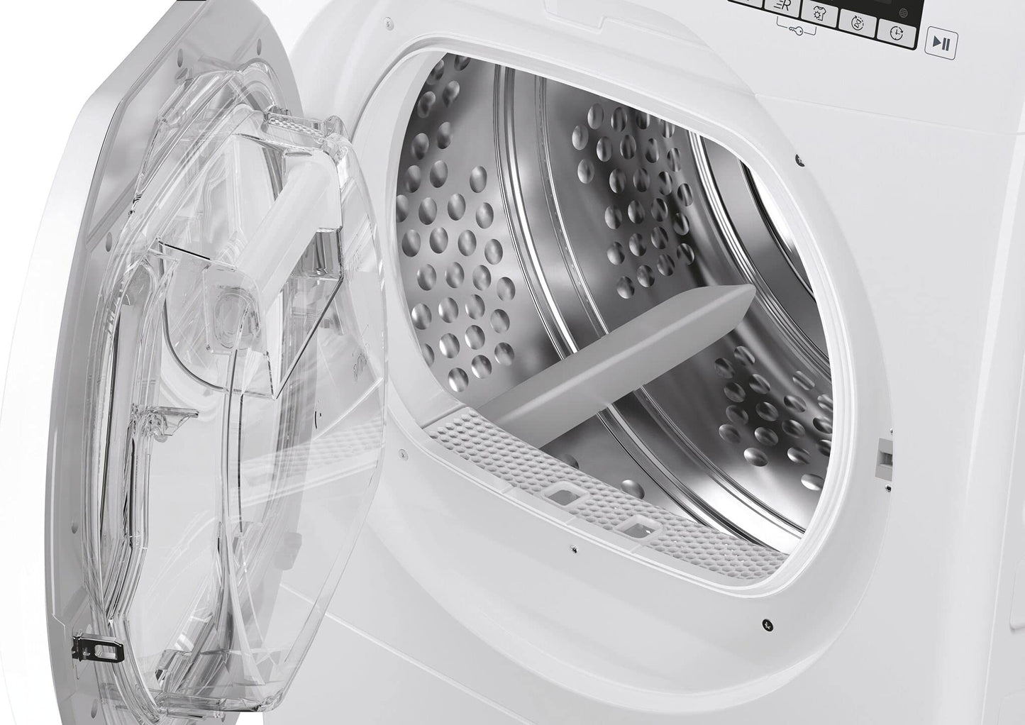 Hoover HLEC10DE H-Dry 300, 10kg, Condenser Tumble Dryer, Aquavision, White, Sensor Dry, NFC