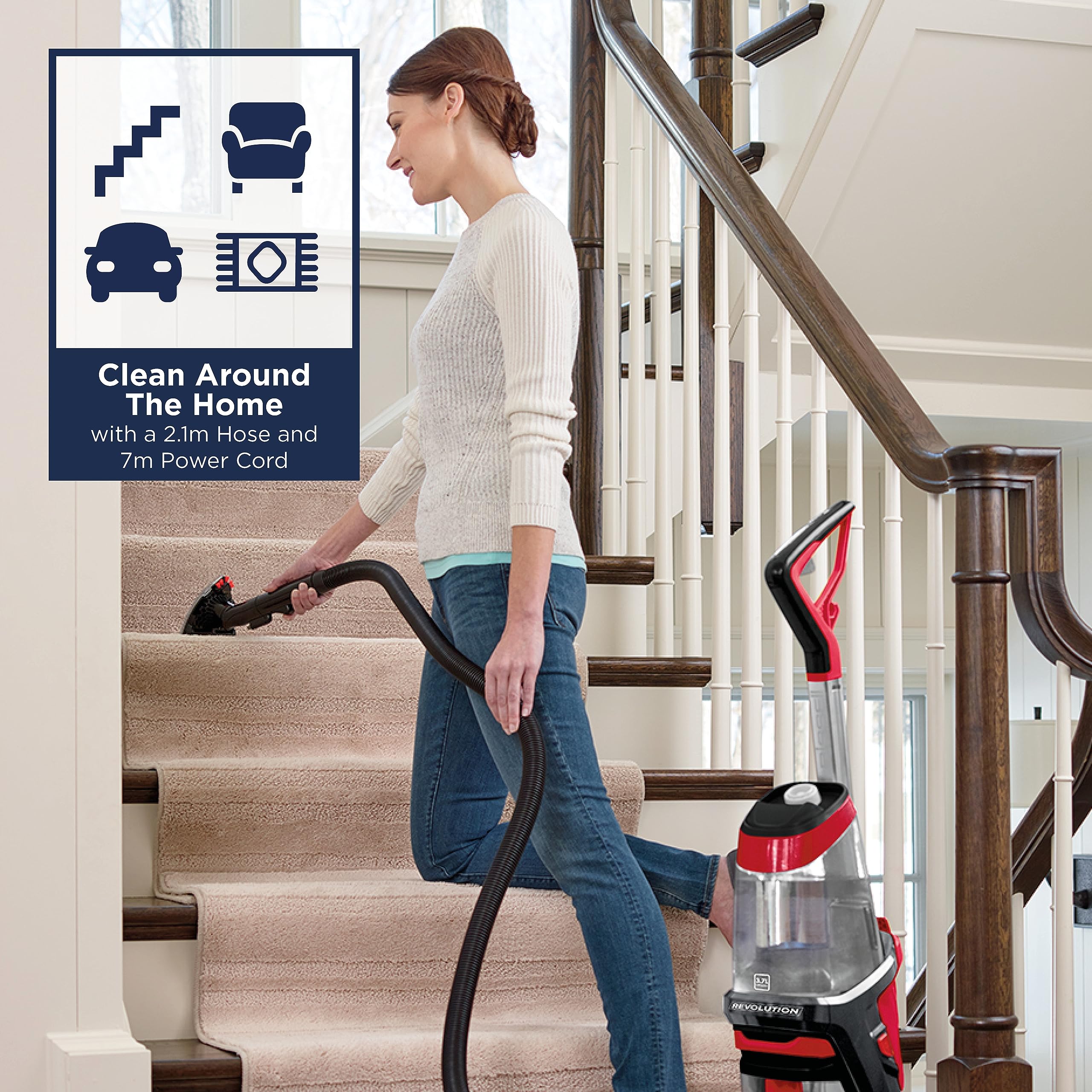 BISSELL ProHeat 2X Revolution, Carpet Cleaner, Carpet Stain Remover Outcleans the Leading Rental with HeatWave Technology